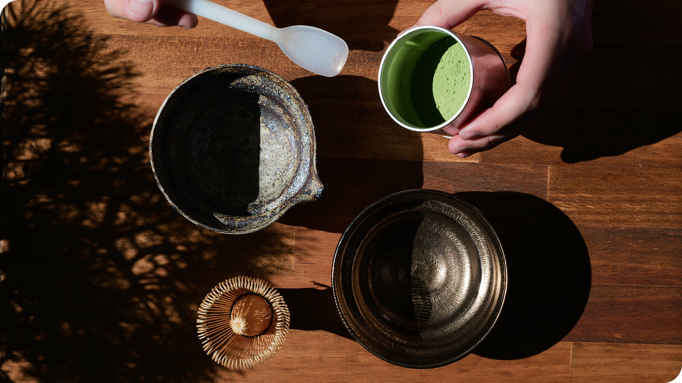Matcha preparation — L-theanine and caffeine working together