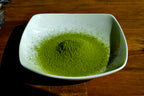 Ultra-fine, vibrant deep green powder of Matcha Sei-Jaku, harvested from first-flush tea leaves at the foot of Mount Fuji.